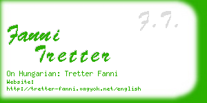 fanni tretter business card